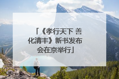 《孝行天下 善化清丰》新书发布会在京举行