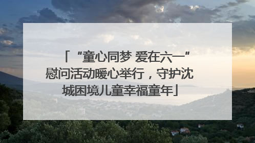 “童心同梦 爱在六一”慰问活动暖心举行，守护沈城困境儿童幸福童年