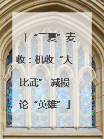 “三夏”麦收：机收“大比武” 减损论“英雄”