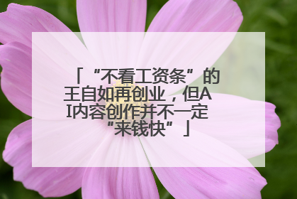 “不看工资条”的王自如再创业，但AI内容创作并不一定“来钱快”