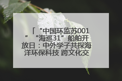 “中国环监苏001”“海巡31”船舶开放日：中外学子共探海洋环保科技 跨文化交流筑牢“蓝色”友谊