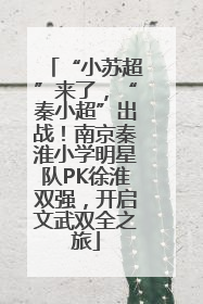 “小苏超”来了，“秦小超”出战！南京秦淮小学明星队PK徐淮双强，开启文武双全之旅