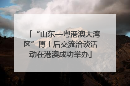 “山东—粤港澳大湾区”博士后交流洽谈活动在港澳成功举办