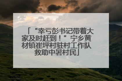 “幸亏彭书记带着大家及时赶到！”宁乡黄材镇崔坪村驻村工作队救助中暑村民