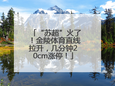 “苏超”火了！金陵体育直线拉升，几分钟20cm涨停！