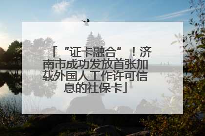 “证卡融合”！济南市成功发放首张加载外国人工作许可信息的社保卡