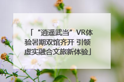 “逍遥武当”VR体验暑期双馆齐开 引领虚实融合文旅新体验