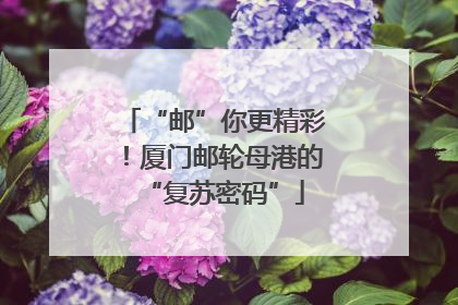“邮”你更精彩！厦门邮轮母港的“复苏密码”