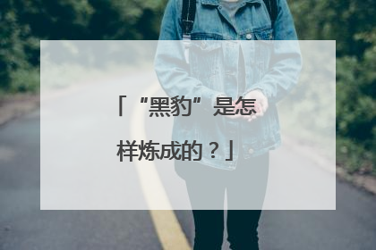 “黑豹”是怎样炼成的？