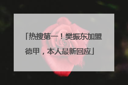 热搜第一！樊振东加盟德甲，本人最新回应