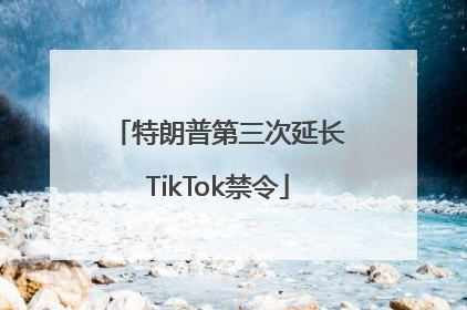 特朗普第三次延长TikTok禁令
