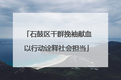 石鼓区干群挽袖献血 以行动诠释社会担当