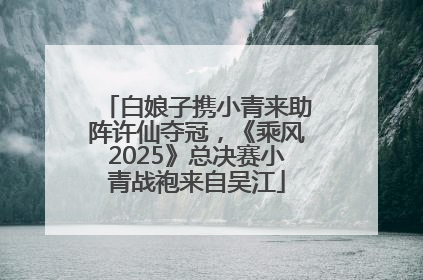 白娘子携小青来助阵许仙夺冠，《乘风2025》总决赛小青战袍来自吴江