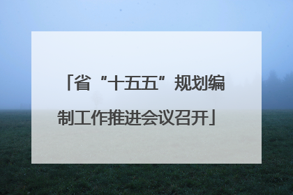 省“十五五”规划编制工作推进会议召开
