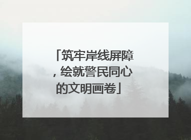 筑牢岸线屏障，绘就警民同心的文明画卷