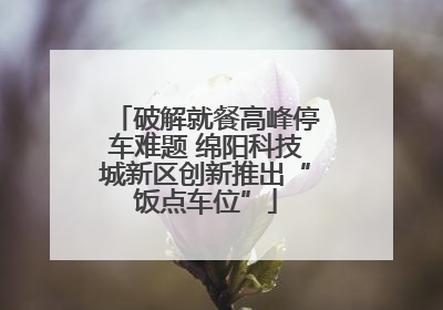 破解就餐高峰停车难题 绵阳科技城新区创新推出“饭点车位”