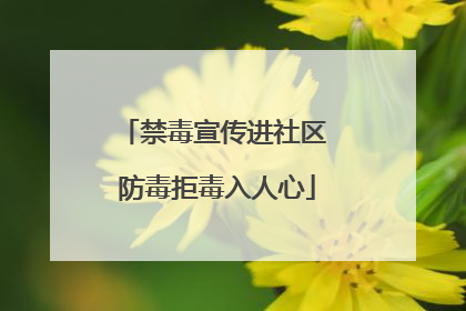 禁毒宣传进社区 防毒拒毒入人心