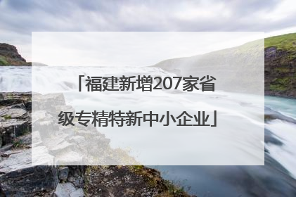 福建新增207家省级专精特新中小企业