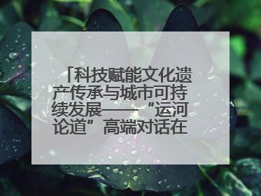 科技赋能文化遗产传承与城市可持续发展——“运河论道”高端对话在京举办