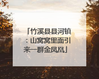 竹溪县县河镇：山窝窝里面引来一群金凤凰