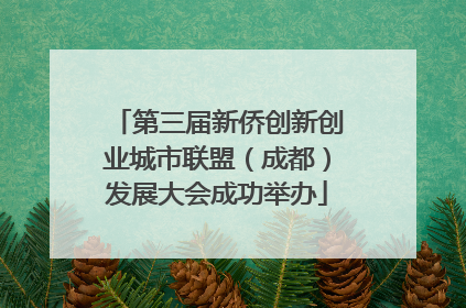 第三届新侨创新创业城市联盟（成都）发展大会成功举办