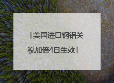 美国进口钢铝关税加倍4日生效