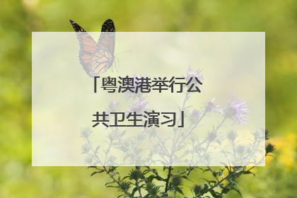 粤澳港举行公共卫生演习