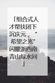 组合式人才帮扶团下沉庆元，“希望之光”闪耀浙西南青山绿水间