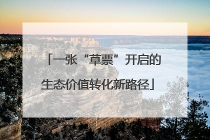 一张“草票”开启的生态价值转化新路径