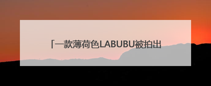 一款薄荷色LABUBU被拍出108万！系“全球唯一一只”