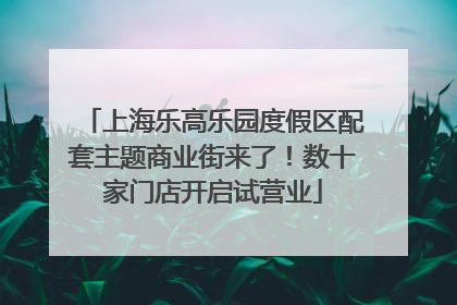 上海乐高乐园度假区配套主题商业街来了！数十家门店开启试营业