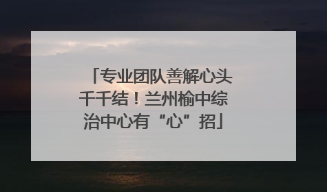 专业团队善解心头千千结！兰州榆中综治中心有“心”招