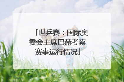 世乒赛：国际奥委会主席巴赫考察赛事运行情况
