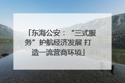 东海公安：“三式服务”护航经济发展 打造一流营商环境