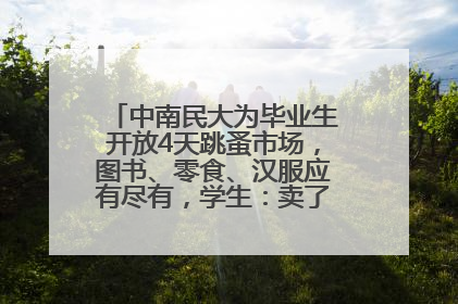 中南民大为毕业生开放4天跳蚤市场，图书、零食、汉服应有尽有，学生：卖了几十个手串