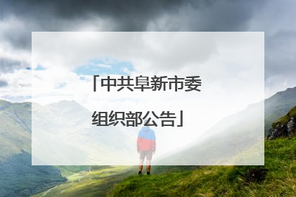 中共阜新市委组织部公告
