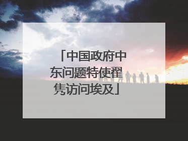 中国政府中东问题特使翟隽访问埃及
