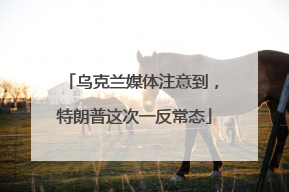 乌克兰媒体注意到，特朗普这次一反常态