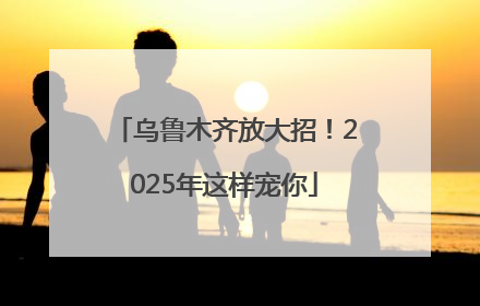 乌鲁木齐放大招！2025年这样宠你