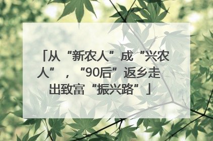 从“新农人”成“兴农人”，“90后”返乡走出致富“振兴路”