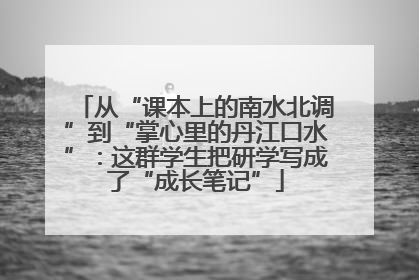 从“课本上的南水北调”到“掌心里的丹江口水”：这群学生把研学写成了“成长笔记”