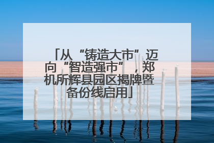 从“铸造大市”迈向“智造强市”，郑机所辉县园区揭牌暨备份线启用