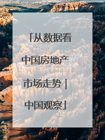 从数据看中国房地产市场走势｜中国观察