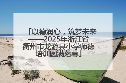 以德润心，筑梦未来——2025年浙江省衢州市龙游县小学师德培训圆满落幕