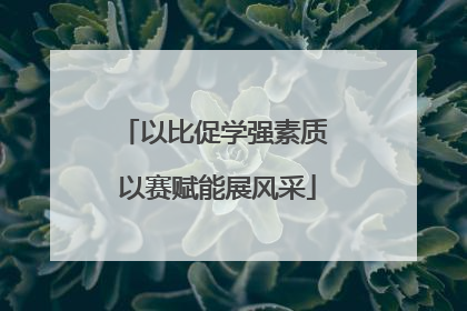 以比促学强素质 以赛赋能展风采