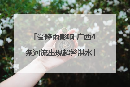 受降雨影响 广西4条河流出现超警洪水