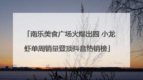 南乐美食广场火爆出圈 小龙虾单周销量登顶抖音热销榜