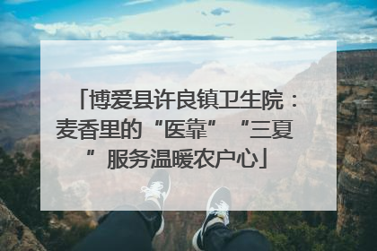 博爱县许良镇卫生院：麦香里的“医靠”“三夏”服务温暖农户心