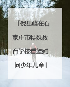 倪岳峰在石家庄市特殊教育学校看望慰问少年儿童