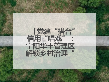 党建“搭台”信用“唱戏”：宁阳华丰管理区解锁乡村治理“信用密码”